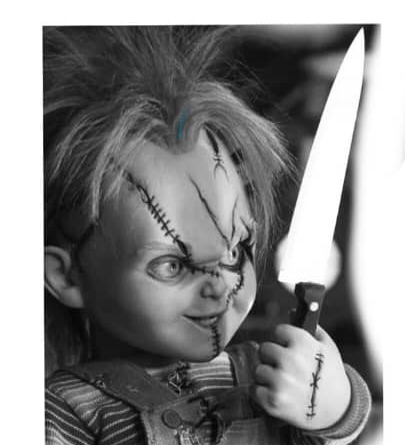 Chucky horror doll flash tattoo design